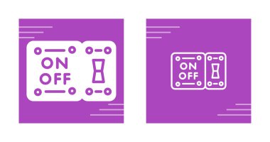 Işık Anahtarı Simgeleri ayarlandı. Mobil Kavram ve Web Tasarımı için Doğrusal Biçim İmzalama. Elektrik Anahtarı Taslak Vektör Simgesi. Sembol, Logo Illustration. Vektör Grafikleri