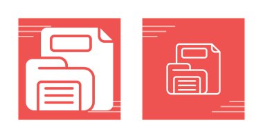 Kırmızı arkaplanda birikmiş belge simgeleri