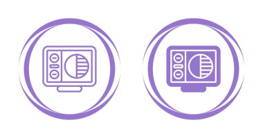 Bilgisayar Simgesi Beyaz Arkaplanda İzole Edildi, Vektör Resimleri 