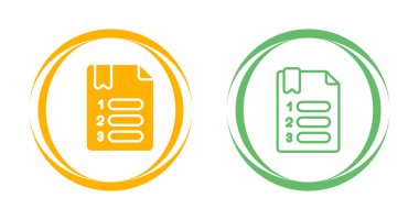 liste simgeleri ayarlandı, vektör illüstrasyonu