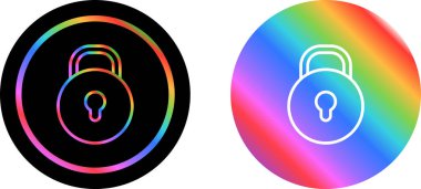 Asma kilit ikonlarının vektör çizimi