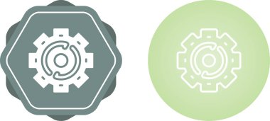 Dişli ağ simgesi, dişli dişli levhası. Seçenekler ana hat biçiminde ayarlanıyor. Vektör illüstrasyonu 