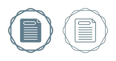 Dairesel soyut çerçeveler içinde iki belge simgesi