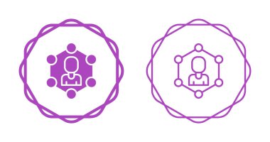 Sosyal ağ simgeleri ayarlandı, vektör illüstrasyonu