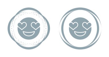 Aşk emoticon web simgesi vektör çiziminde