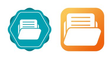 Dosya belgesi seti, dosya dizinleri, vektör illüstrasyonu