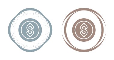 Dolar simgeleri ayarlandı, vektör çizimi