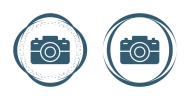 Beyaz arkaplanda izole edilmiş kamera simgeleri. Renkli ana hat sembolü. vektör illüstrasyonu