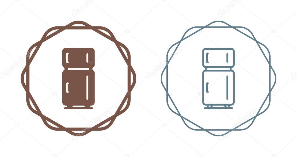 Fridge icon or symbol in trendy flat style on white background