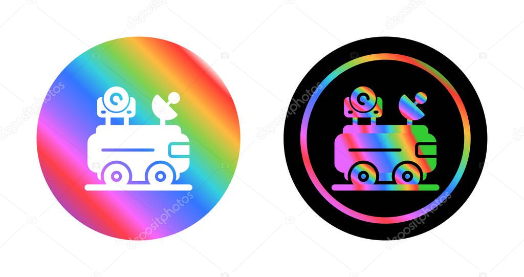 Van an antenna outline vector icon. Thin line black van an antenna icon, flat vector simple element illustration from editable mechanicians concept isolated stroke on white background