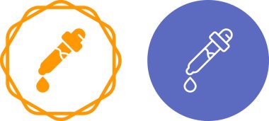 pipette simgeleri, web basit illüstrasyonu