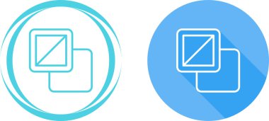 Mavi dairelerin içinde şeffaf kareler çakışıyor