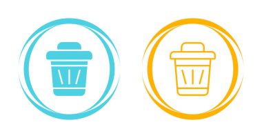 Çöp kutusu simgesi setinin vektör illüstrasyonu 