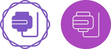 Magsafe Simgesi İnce Çizgi Sanat İşareti, Beyaz Arkaplanda İzole Edildi 