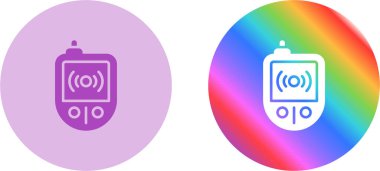 RFID Okuyucu Web simgesi vektör çizimi