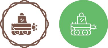 Traktör simgesi vektör çizimi 