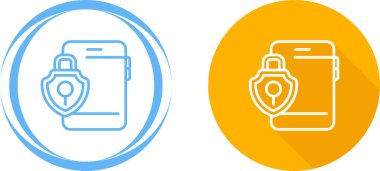 Kalkan sembollü akıllı telefon simgesini emniyete al