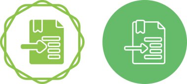 belge web simgesi vektör illüstrasyonu