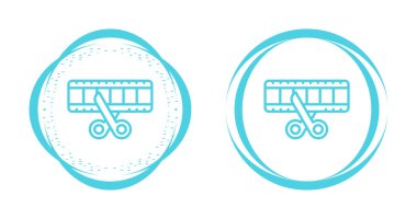 video editing or cutting icons set, vector