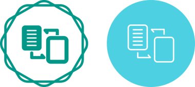 Döküman simgesi dairesel mavi arkaplan içinde kopyalanıyor