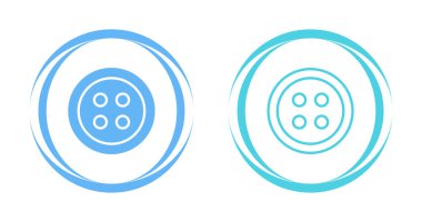 Düğme 4 Delik Gömlek Simgesi, Vektör Düğmesi 4 Delik Gömlek Silueti İzole, Güzellik Tasarımı Çizimi
