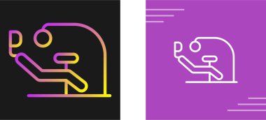 Diş Sandalyesi Vektör Simgesi. Diş Sandalyesi tabelası. Beyaz Arkaplanda İzole Edilmiş