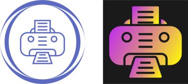 Yazıcı simgesi beyaz arkaplanda izole edildi