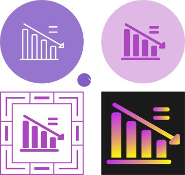 İş grafiği simgesi. Finansal tablo. Diyagram işareti 