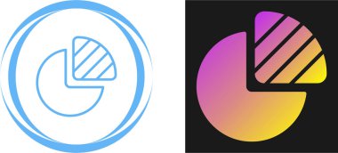 Pasta grafiği bilgi simgesi beyaz arkaplan vektörü resimlemesinde izole edildi