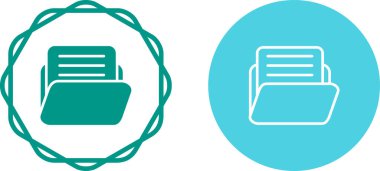 Açık dizin simgelerinin basit özet biçimi. Vektör illüstrasyonu 