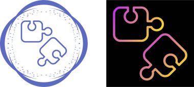 Bulmaca web simgeleri basit illüstrasyon ayarlar