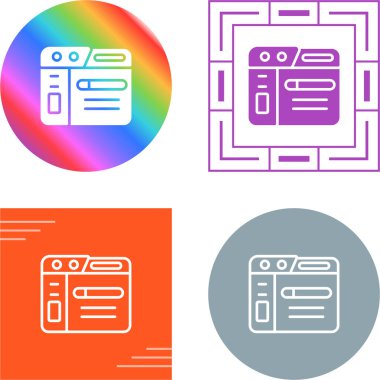 tarayıcı simgeleri ayarlandı, vektör illüstrasyonu 