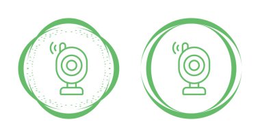 Web kamera simgesi. Düz stil. vektör illüstrasyonu.