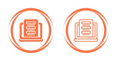 dizüstü bilgisayar web simgesi vektör illüstrasyonundaki belge