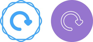 Tazeleme ok düğmesi simgeleri beyaz arkaplanda izole edildi