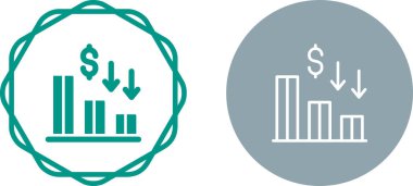 İş grafiği simgesi. Finansal tablo. Beyaz arkaplanda diyagram işareti izole edildi