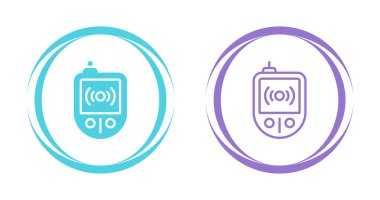 RFID Okuyucu Web simgesi vektör çizimi