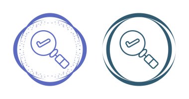 Büyütme cam kontrol işareti ağ vektör illüstrasyonuName