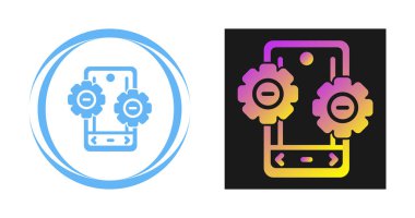 akıllı telefon simgeleri ayarlandı, vektör illüstrasyonu basit tasarım
