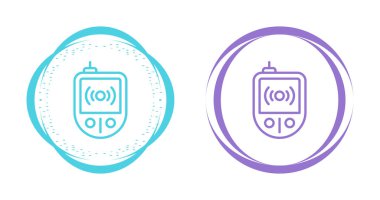 RFID Okuyucu Web simgesi vektör çizimi