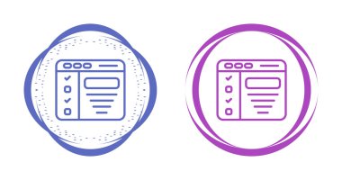 Dairesel sınırları olan iki belirlenmiş kontrol listesi simgesi