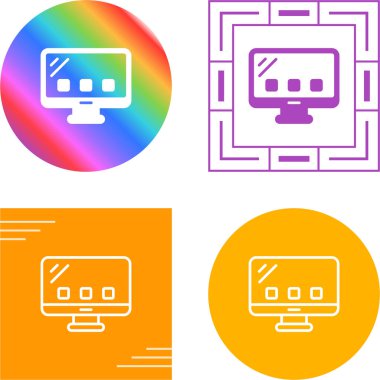 Bilgisayar İzleme Simgesi, Beyaz Arkaplanda İzole Edilmiş Gösterge İşareti, Vektör Resimleri  