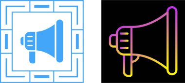 Megafonlar. Web simgeleri basit resimleme