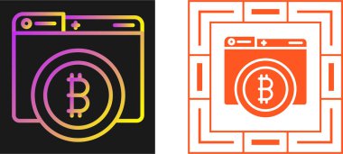 Şifreli internet sayfası simgeleri. bitcoins para