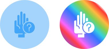 El ve soru işareti seti, vektör illüstrasyonu