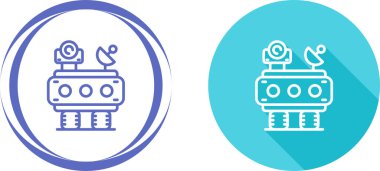 Ay ikonu vektör illüstrasyon tasarımı