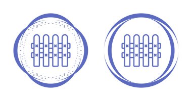 çit simgeleri ayarlandı, vektör illüstrasyonu