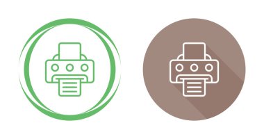 Yazıcı simgesi beyaz arkaplanda izole edildi