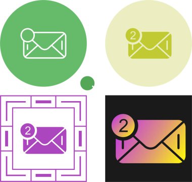 Email icon set. Envelope button, message symbol, mail sign, colorful vector illustrarion clipart