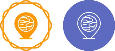 Dünya haritası işaretçisini yer küresi ve konum simgesi, vektör illüstrasyonu ile ayarla 